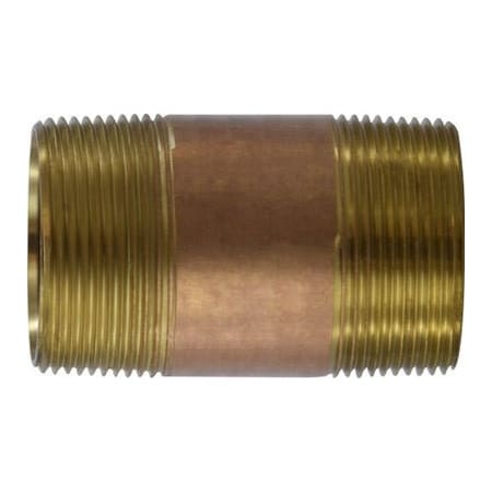 Midland Industries 112 X CLOSE RED BRASS NIPPLE 40140